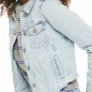 GAP Raw Hem Oversized Denim Jacket